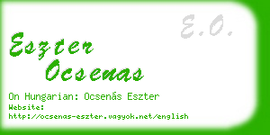eszter ocsenas business card